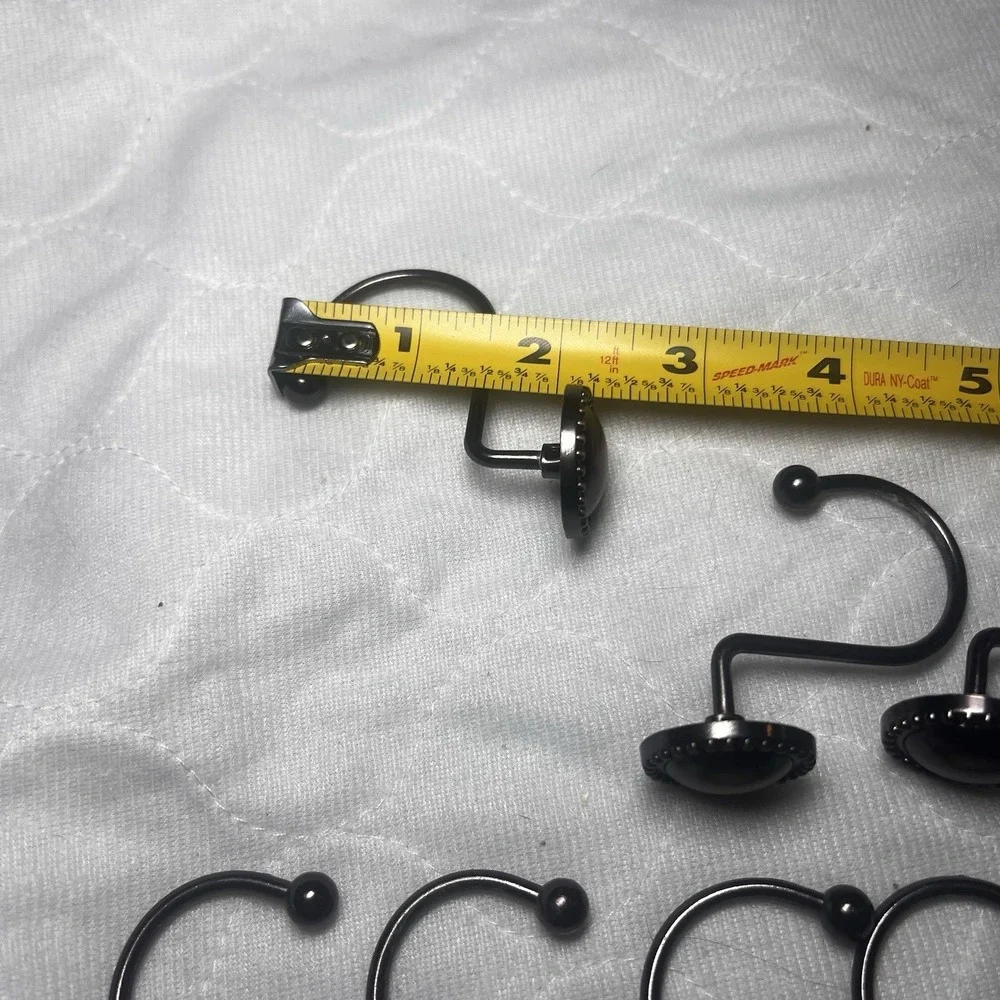 11PCS Oil Rubbed Bronze Rustproof Antique Decorative Shower Curtain Ring Holders